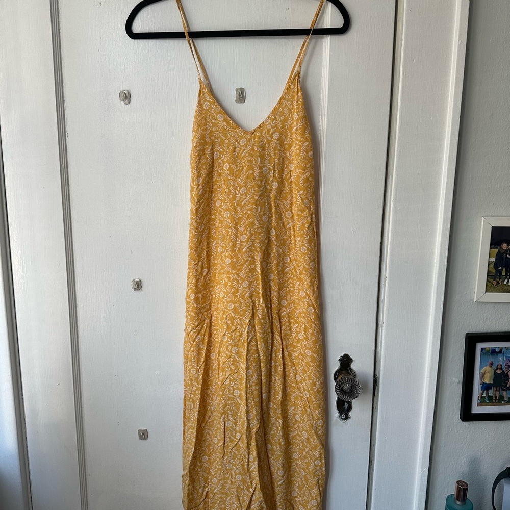 Old Navy Yellow Floral Maxi Dress